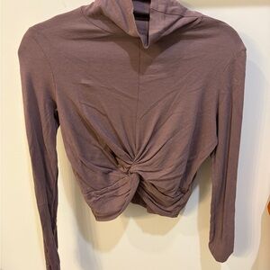 Molly Green Twist Front Long Sleeve Top - Purple